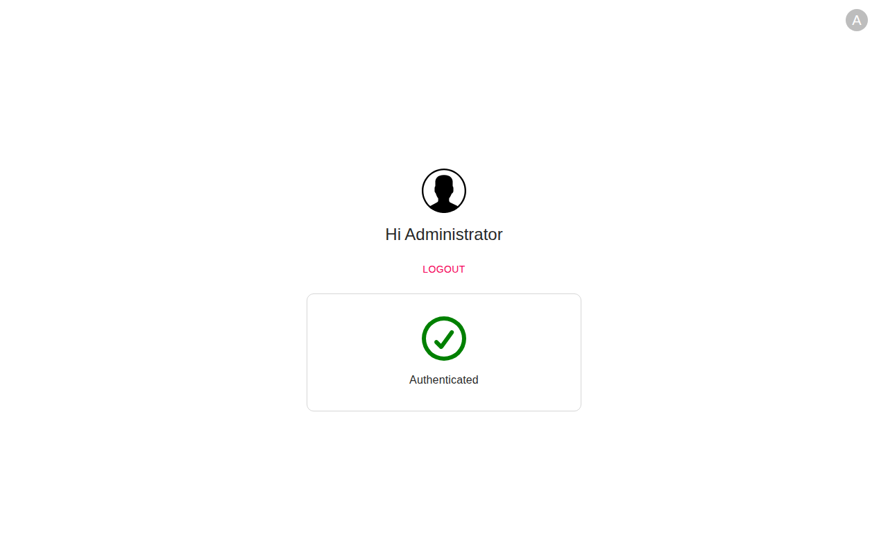 Authelia after the first successful sign-in