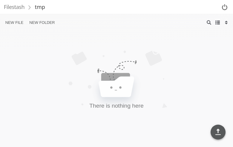Filestash pärast edukat esimest sisselogimist