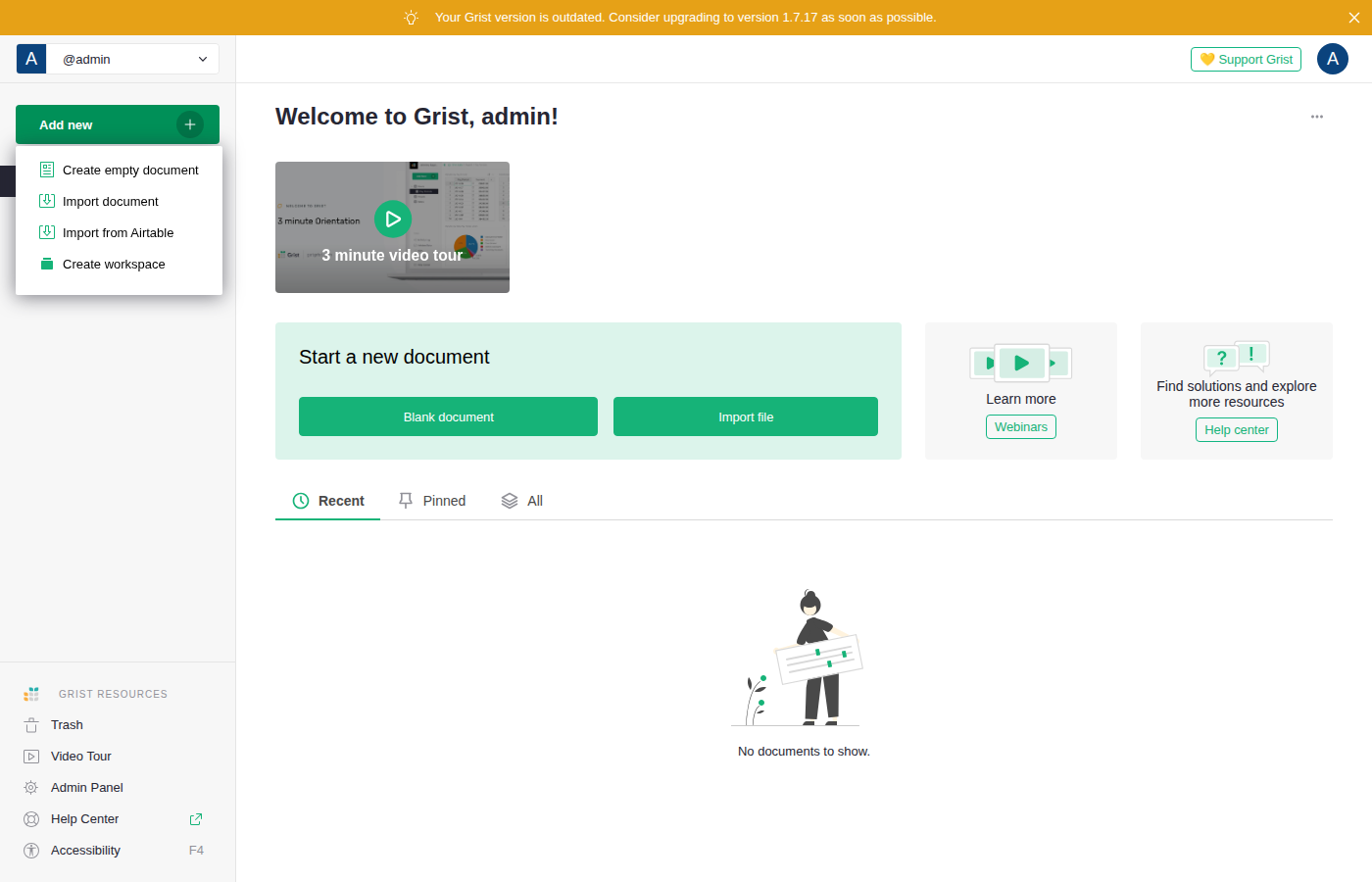 Grist pärast edukat esimest sisselogimist
