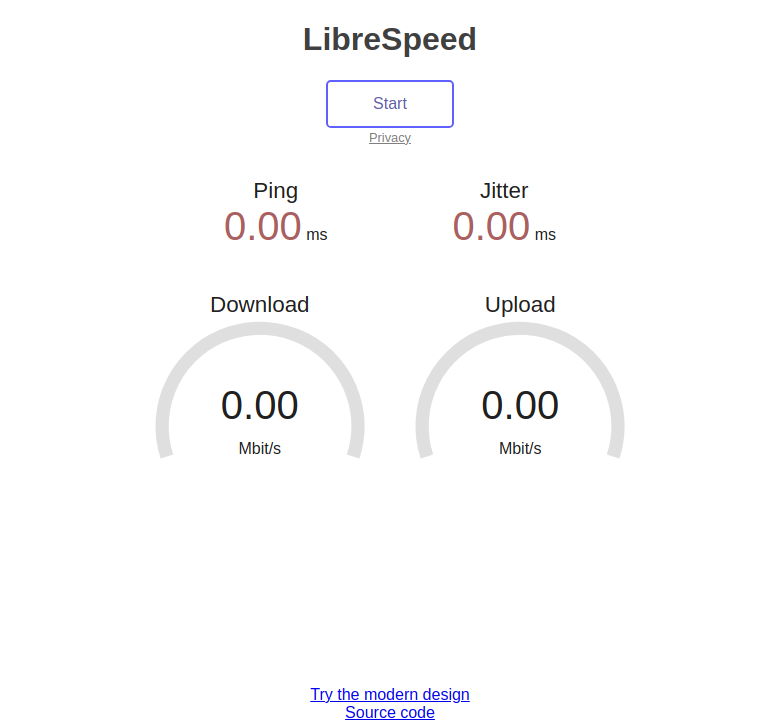 LibreSpeed after completing its first useful task