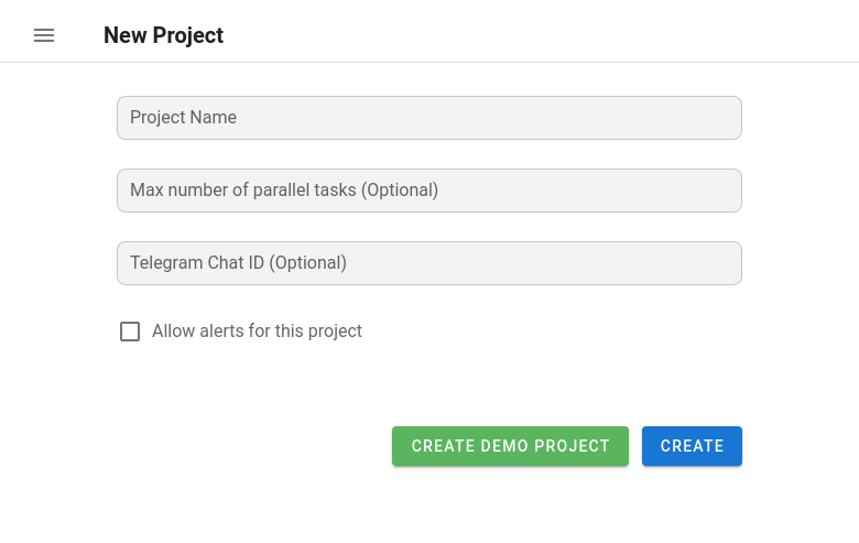Semaphore UI after the first successful sign-in