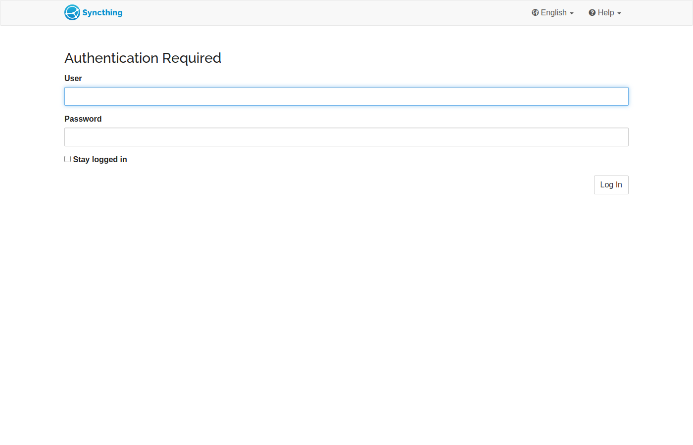 Syncthing after the first successful sign-in