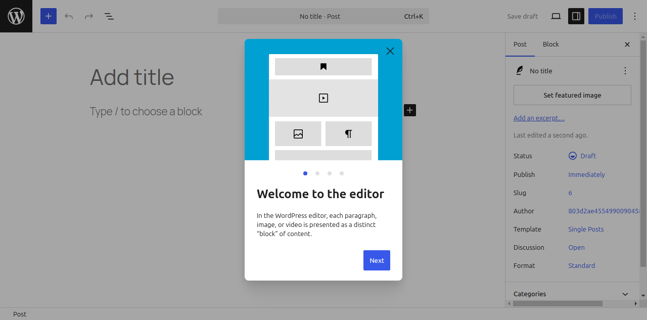 WordPress editor